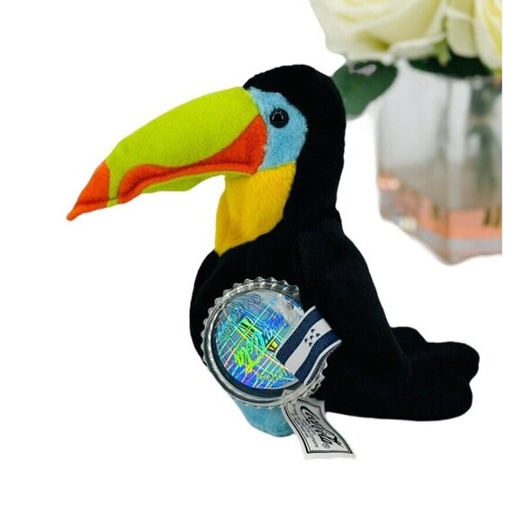 Coca-Cola Toolu Toucan Honduras Plush Stuffed Animal Bean Bag NEW VTG 1999 - Picture 1 of 10